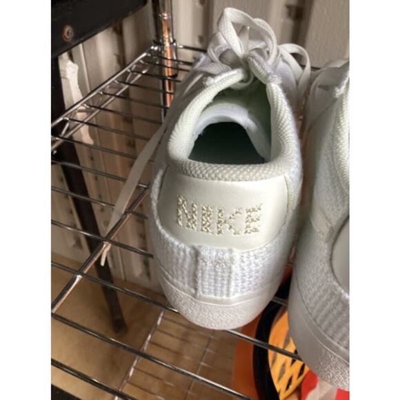 ~Nike Blazer Low Platform ESS Woven White Low-top Stylish Sneaker NEW size 12 - Picture 7 of 7